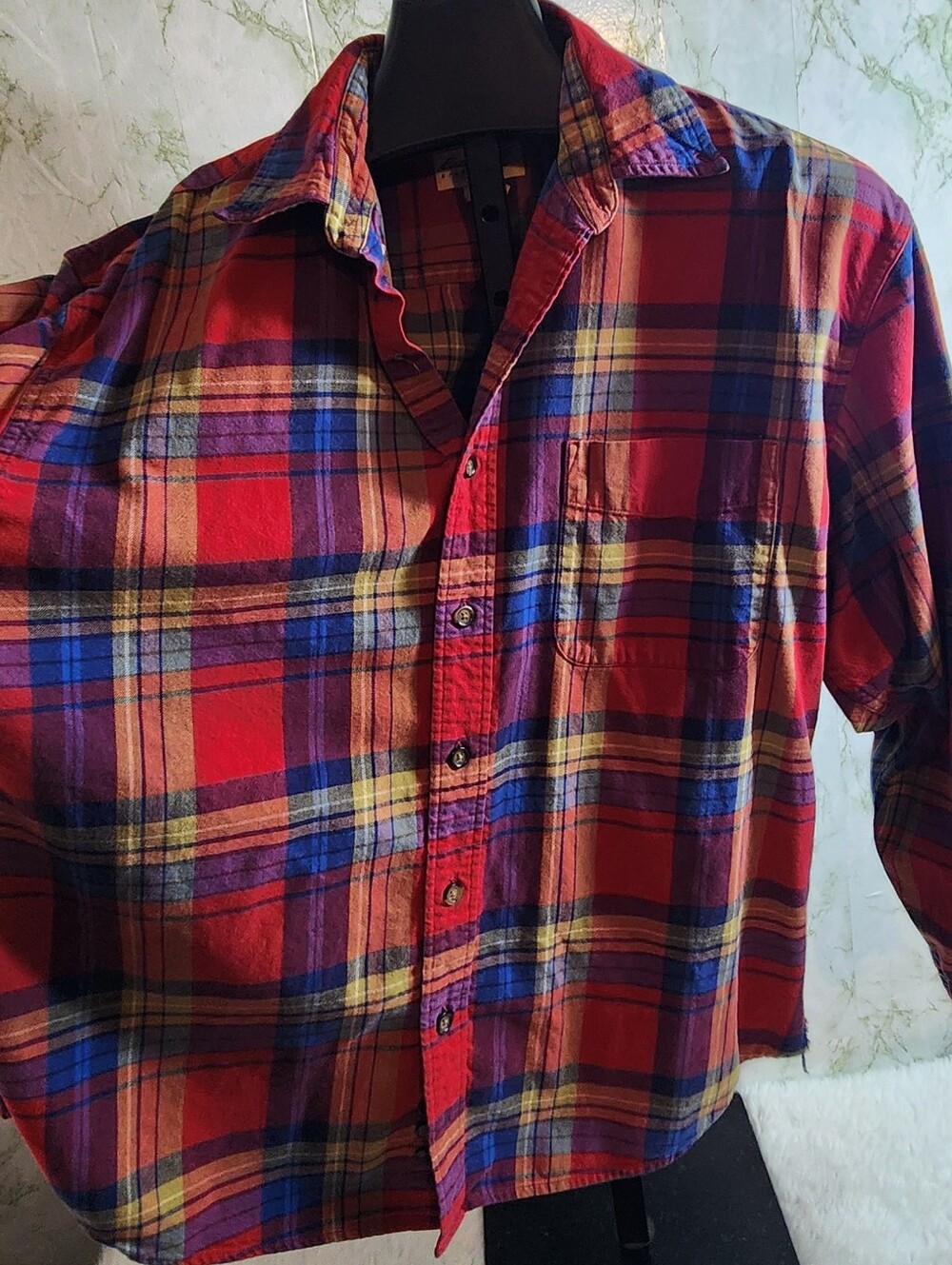 Eddie Bauer 100% Cotton Plaid Shirt - Picture 7 of 11